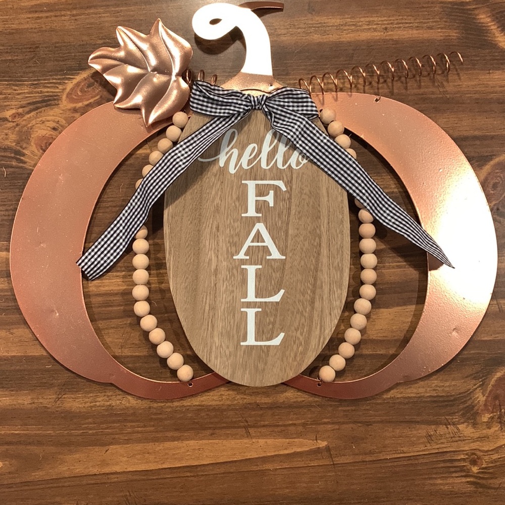 Hello Fall Pumpkin Decor